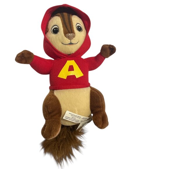 ALVIN AND THE CHIPMUNKS Plush Alvin Red Hoodie 8" Cartoon Character - Picture 1 of 5